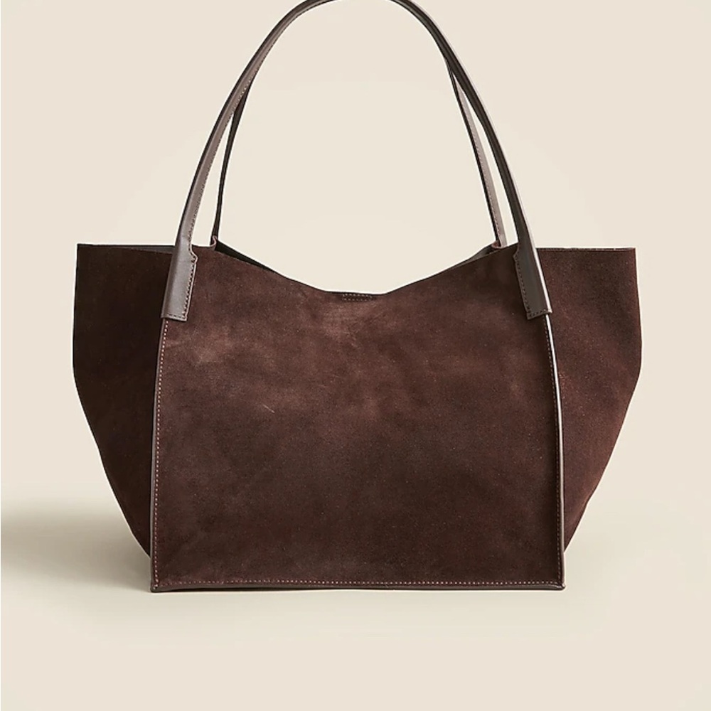 J. Crew Brown Suede Tote Bag